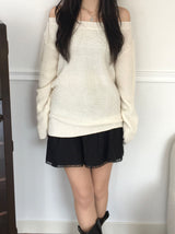 ネフオフショルダーニットウェア (3color)