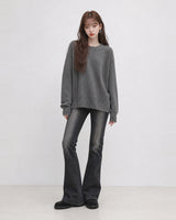 (UNISEX) ツートーン ラウンド ニット