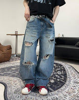 Caen Damaged Wash Denim Pants