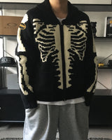 BT Skull Jagard Cowichan Knit Zip-Up (2C)