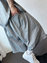 Logi Linen Stripe Balloon Bermuda Shorts 2color