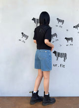 MEDIUM INDIGO DENIM SHORTS code 25008
