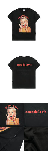 24FW スクリームボーイレタリングベビーフェイス半袖Tシャツ ブラック