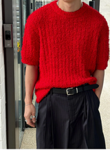 [Unisex] Summer boucle half knit(4color)