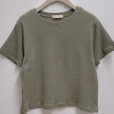 plain napping peach short-sleeved T-shirt
