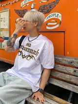 Glossy lettering short sleeves 2C