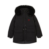 Fur Trimming Crop Hoodie Puffer Jacket_(2 Colors)