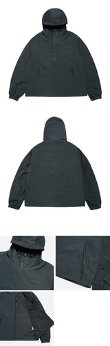 24FW ボールドロゴプリンティングシェルジャケット チャコール