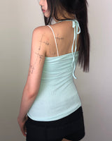 Bizel Halter Neck Strap Sleeveless Top