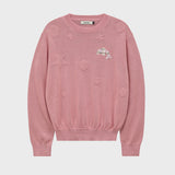 Dolphin Check Applique Crew Neck Knit