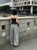 ハイズフォールディングワイドスウェットバンディングパンツ (4c)