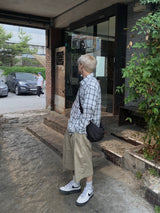 Pintuck Twill Bermuda Pants 3C