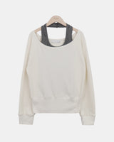 Mendi Waffle Layered Sweatshirt