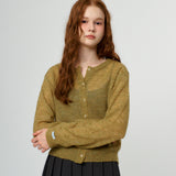 Mohair Round Neck Knit Cardigan_2Color