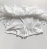Aishar lace skirt pants (white)