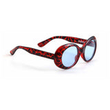 Roswell Original Glossy Red Leopard / Blue Tint Lens