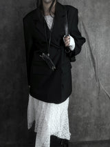 pocket basic striped jacket