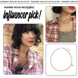 Marine wave Necklace [ocean pink]