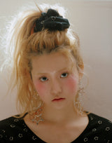 smile scrunchie (black,pink,ivory)