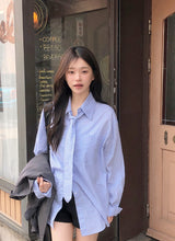#Daily Overfit Stripe Shirt + Tie Set (2color)