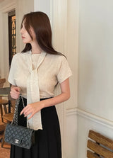 Landy Two-Way Ribbon Tie Ribbed Knit