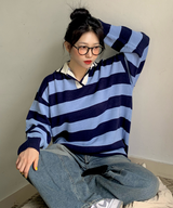 Bold Stripe Collar Knit