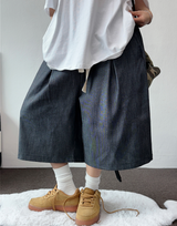 LINEN TWO PINTUCK BERMUDA🩵💙2COLOR 2SIZE