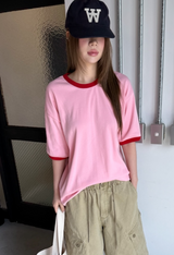 コットンキャンディラウンドリンガーT
