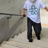 クローバーハートプリントオーバーサイズフィット半袖Tシャツ