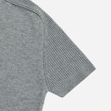 Needle Henley Neck Short Sleeve Knit