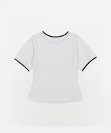 DOT STAR LINGER SLIM T-SHIRTS [WHITE]