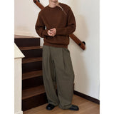 [SET UP가능] Deep one tuck wide slacks(2color)