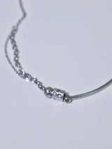 Surgical steel layered chain pendant necklace