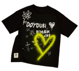 【MADE】Doyoubi Dimanche落書きショートスリーブTシャツ [ブラック]
