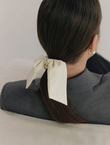 26SS★ Ribbon Tail Embroidery Hair Scrunchie