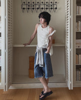 Luffy cut bermuda denim pants