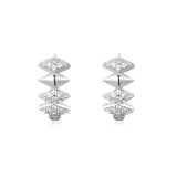 Silver Multi Sparkle 925 Silver Ring Earring E061-09H
