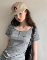 [ORIGINAL] Yupe Button Slim Short Sleeve T-Shirt