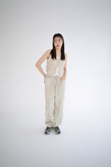 Silky jogger pants, Light khaki