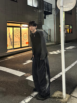 ジェットサイドジッパーワイドバルーンパンツ