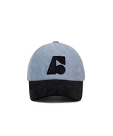 Applique Symbol Corduroy Two-Tone Ball Cap - Sky Blue