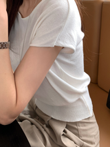 アデイキャップスリーブニットトップス / 5 Colors