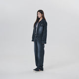 BINDING POINT DENIM JACKET
 - BLACK