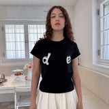 d e logo T-shirt (black)