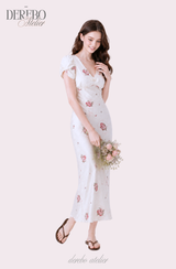 Florayu Flower V Long Dress