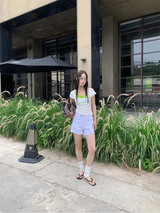 Olive Inner Halterneck Layered Short Sleeve T-shirt