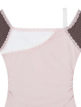 [MADE] Love It Lace Asymmetric Off-Shoulder Tee