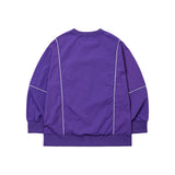 Sports Dept Logo Piping Nylon Pullover - Purple