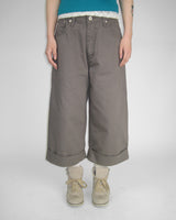 HERRINGBONE ROLL-UP BUCKLE PANTS
