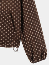 Dot fleece hood zip-up